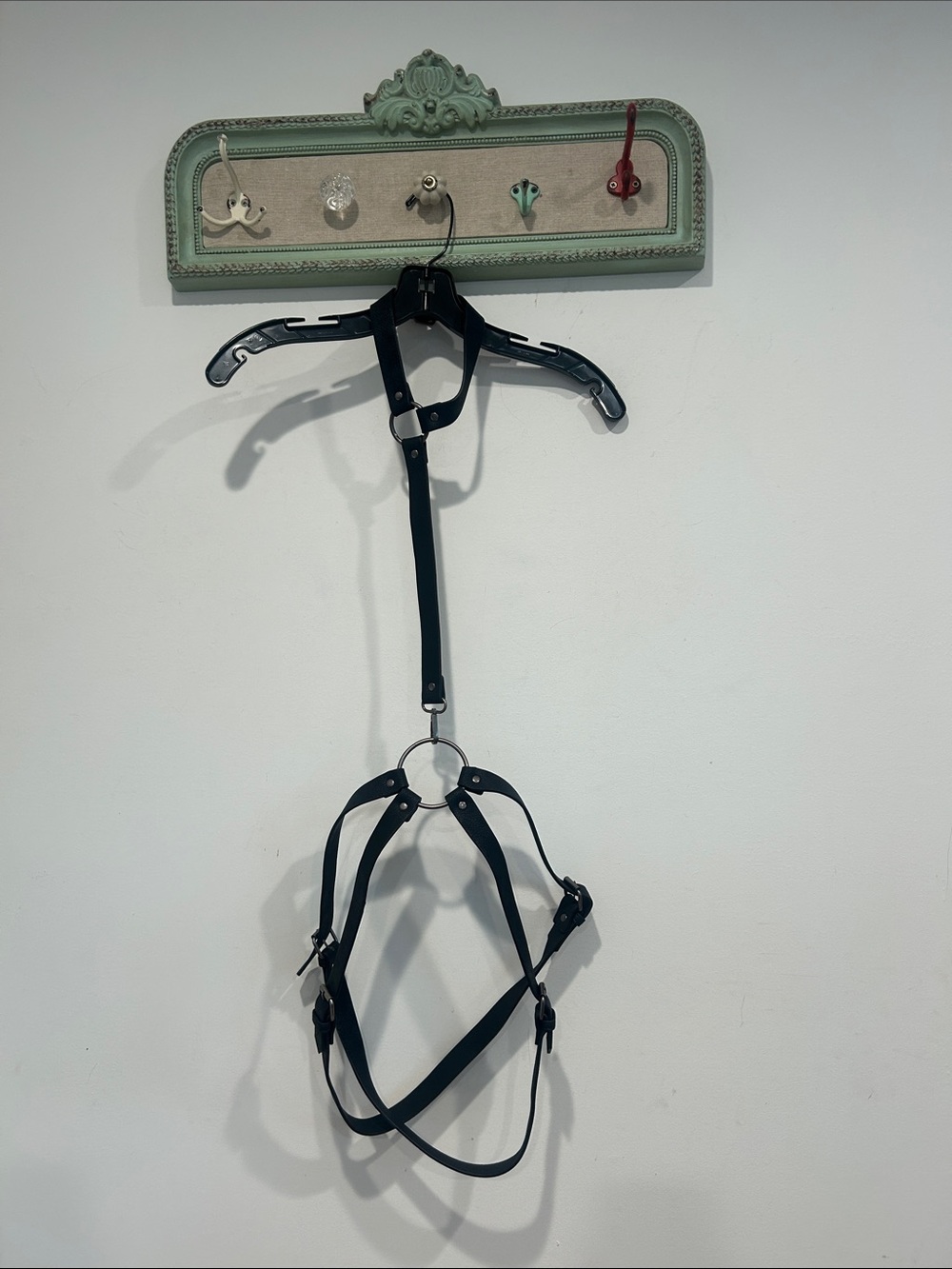 Killstar Black Leather Harness with Ring Detail